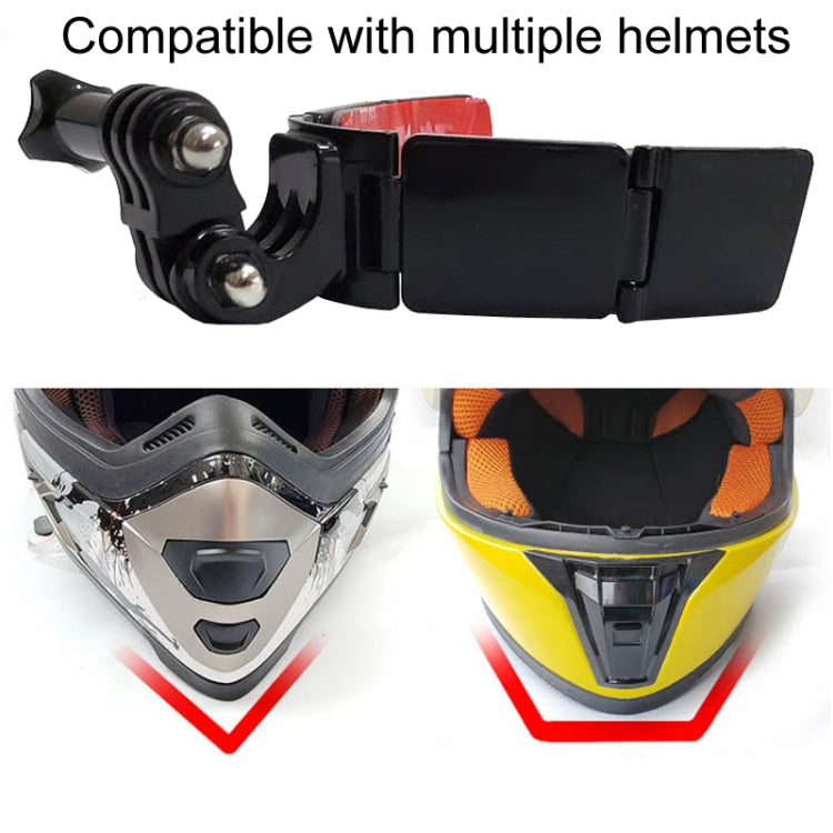 TUYU Motorcycle Integrated Hinged Helmet Chin Sports Camera Mounting Bracket, With 2 Stickers, With 4 Stickers