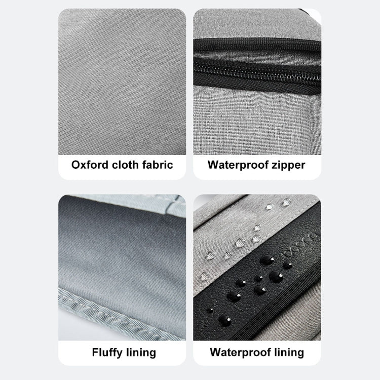 For DJI Mini 4 Pro Baona BN-H016 Portable Waterproof Crossbody Drones Storage Bag, Grey, Black