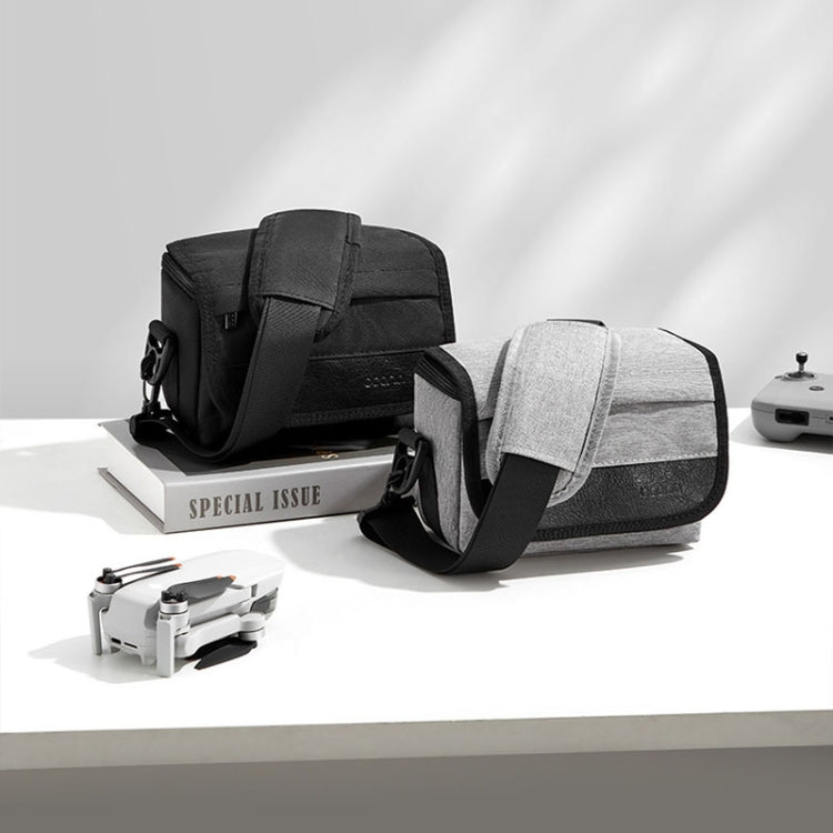 For DJI Mini 4 Pro Baona BN-H016 Portable Waterproof Crossbody Drones Storage Bag, Grey, Black