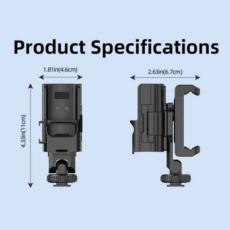 For DJI Osmo Pocket 3 Phone Holder Expansion Bracket With 3 Cold Shoe Port