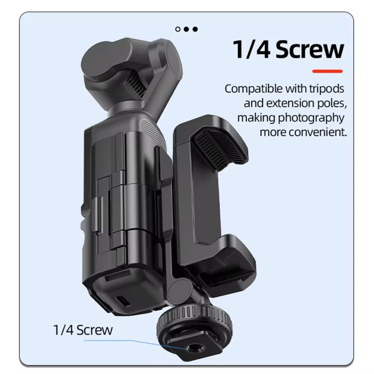 For DJI Osmo Pocket 3 Phone Holder Expansion Bracket With 3 Cold Shoe Port