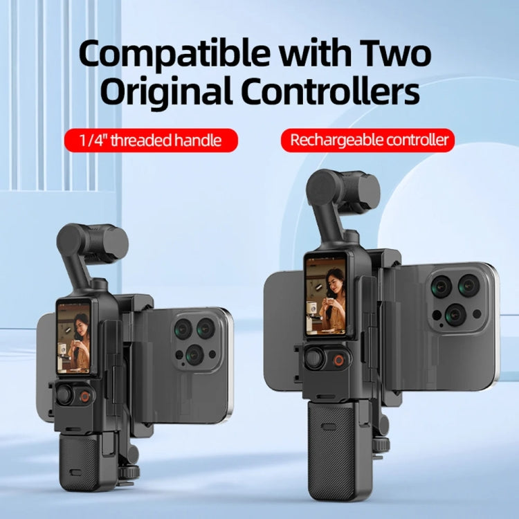 For DJI Osmo Pocket 3 Phone Holder Expansion Bracket With 3 Cold Shoe Port