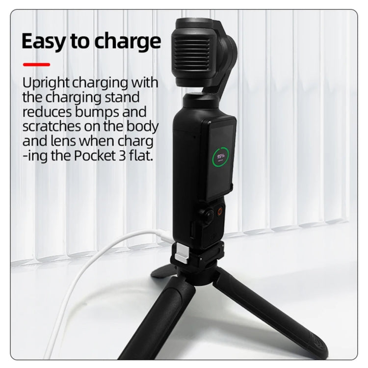 For DJI OSMO Pocket 3 Camera Charging Base Quick Release Mount Adapter With 1/4 Inch Hole, Only Base, With Tripod