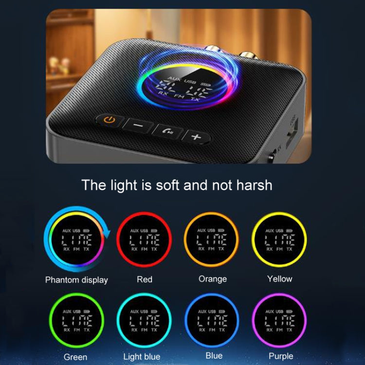 OMS-M10 Bluetooth 5.4 Adapter Audio Receiver FM Transmitter U Disk 3 In 1, OMS-M10