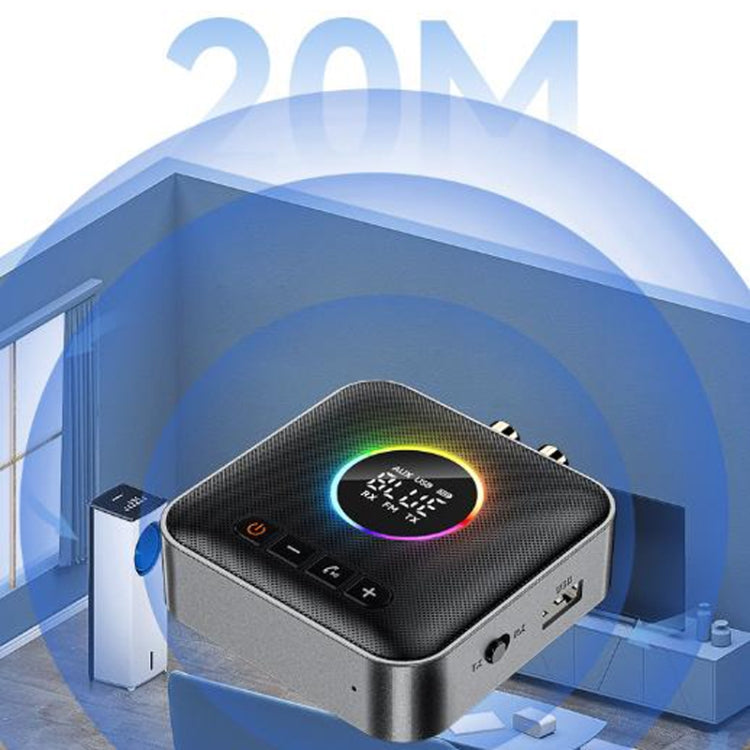 OMS-M10 Bluetooth 5.4 Adapter Audio Receiver FM Transmitter U Disk 3 In 1, OMS-M10