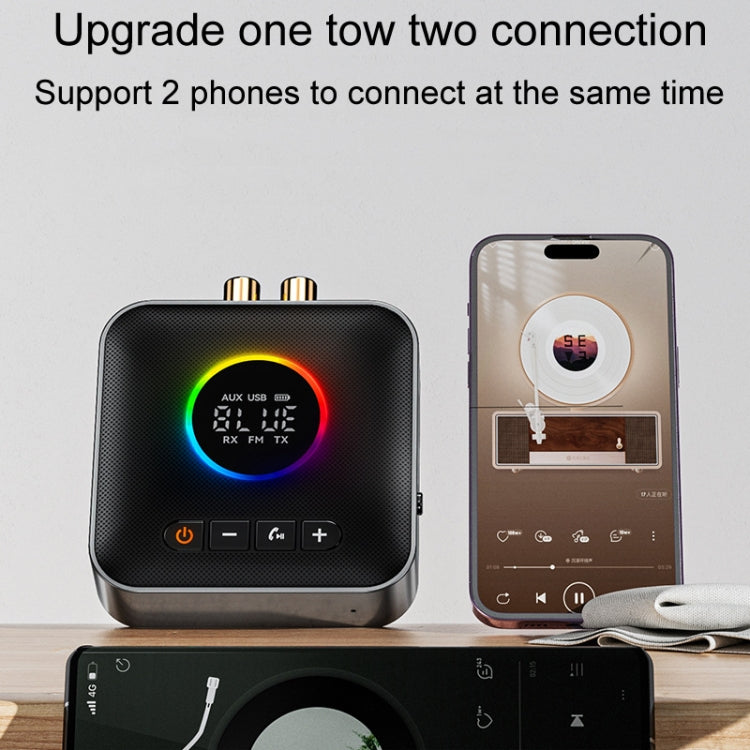 OMS-M10 Bluetooth 5.4 Adapter Audio Receiver FM Transmitter U Disk 3 In 1, OMS-M10