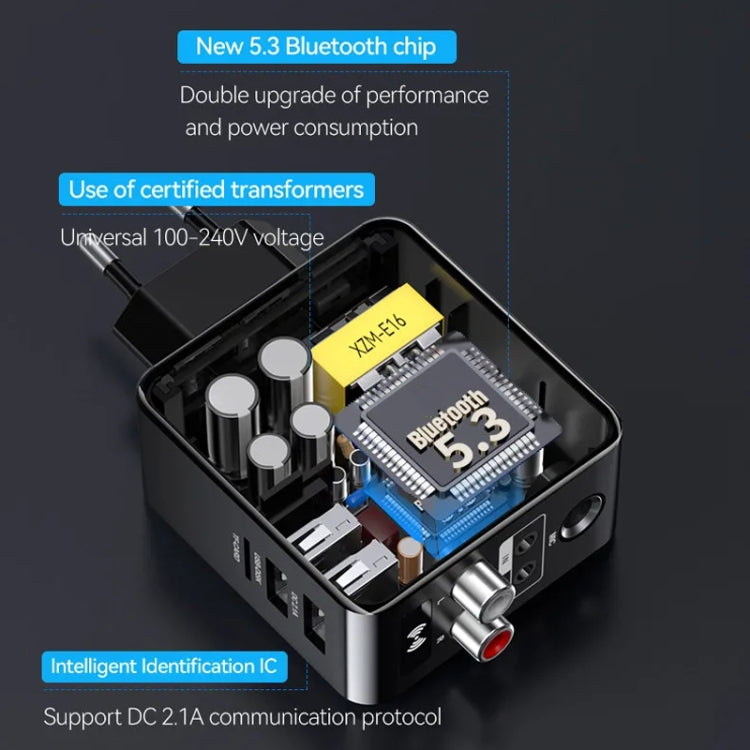 OMS-H6 Bluetooth 5.3 Adapter Wireless Audio Receiver And Transmitter EU Plug, OMS-H6