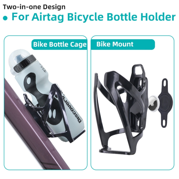 For AirTag 2nd Gen / AirTag 1st GenLocator Bike Kettle Stand Water Bottle Cage Anti-Lost GPS Location Case, Front Cover, Rear Cover