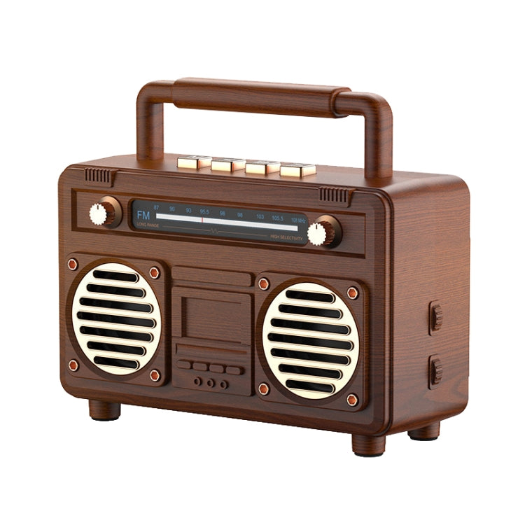 BT21 Retro USB Flash Drive FM Radio Wireless Bluetooth Speaker, Rosewood, Pink, Black, Red