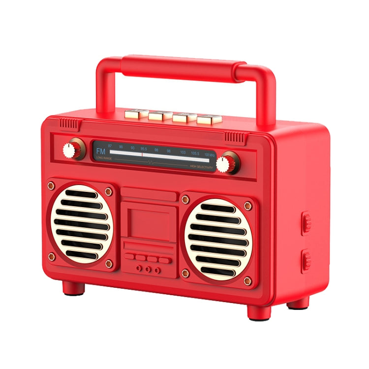 BT21 Retro USB Flash Drive FM Radio Wireless Bluetooth Speaker, Rosewood, Pink, Black, Red