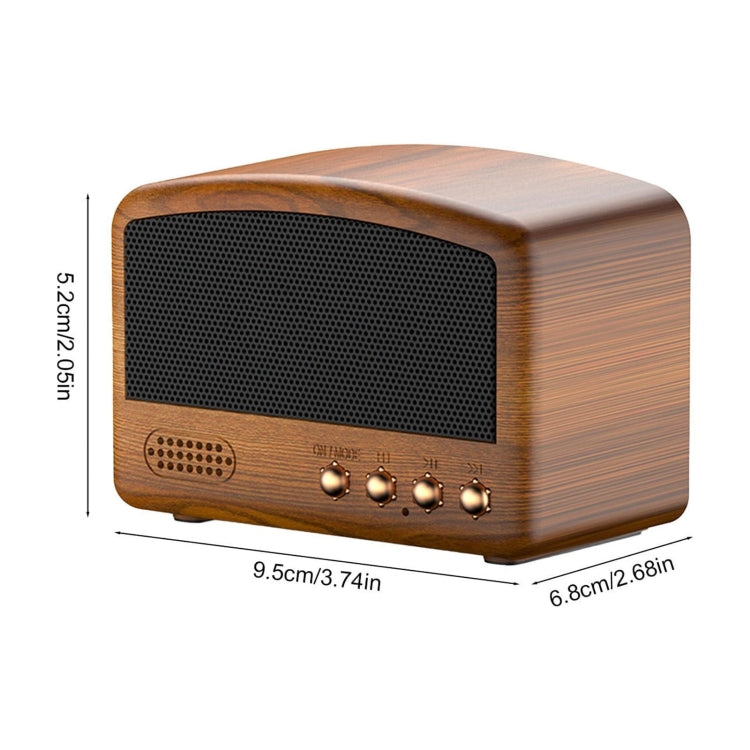 BT11-D Mini Card USB Flash Drive FM Radio Retro Wireless Bluetooth Speaker, Pearwood, Red, Pink, Blue