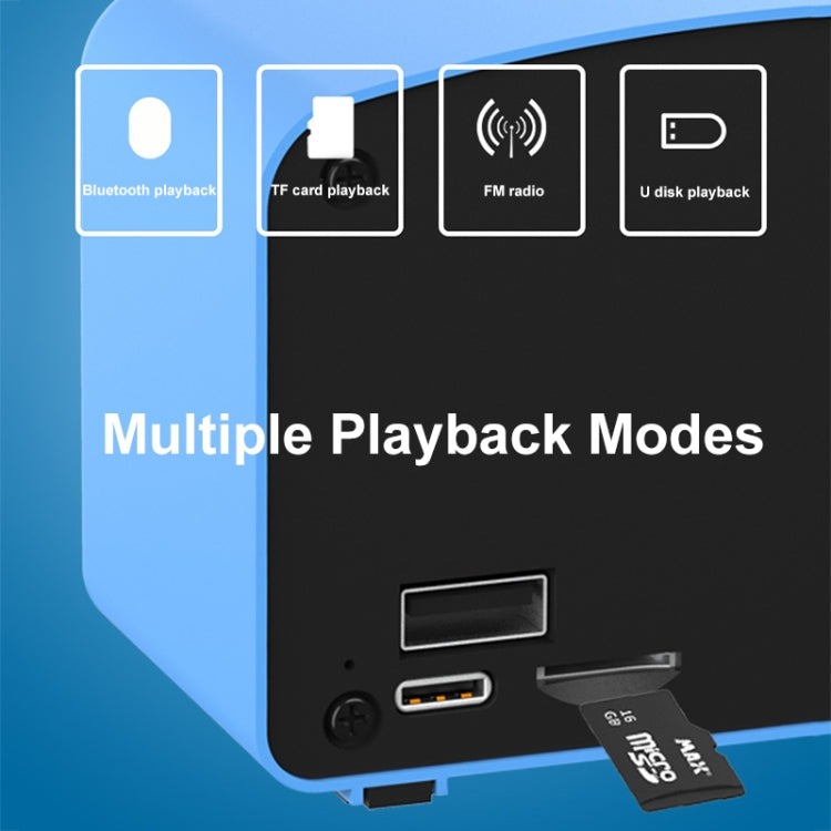 BT11-D Mini Card USB Flash Drive FM Radio Retro Wireless Bluetooth Speaker, Pearwood, Red, Pink, Blue