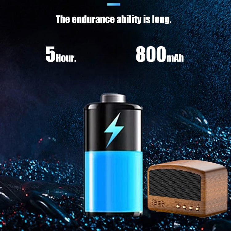 BT11-D Mini Card USB Flash Drive FM Radio Retro Wireless Bluetooth Speaker, Pearwood, Red, Pink, Blue