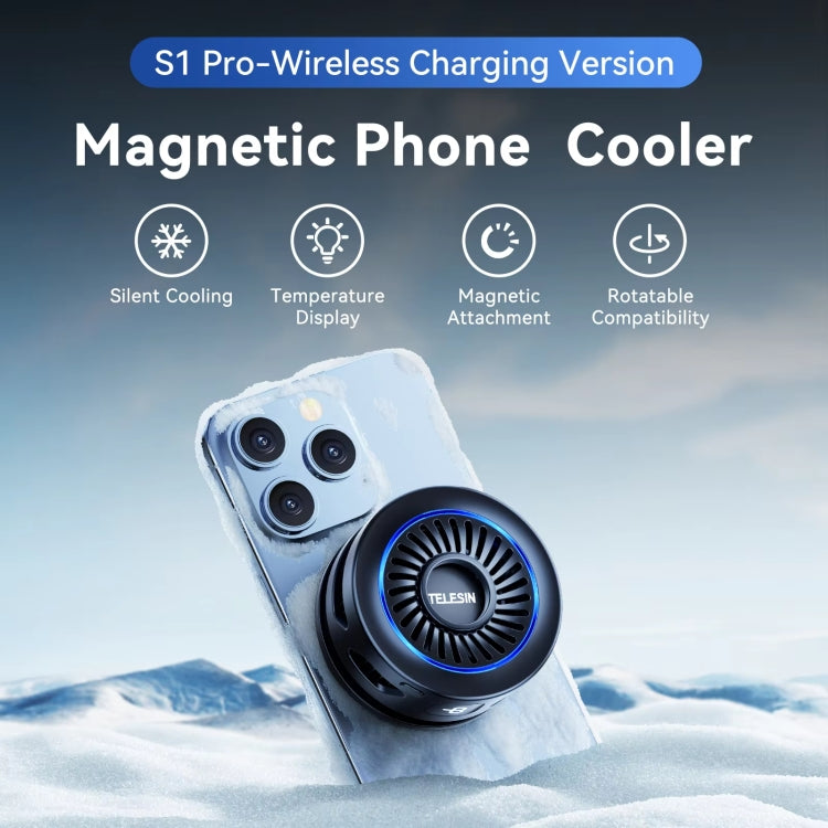 TELESIN Magnetic Phone Cooler Radiator For Live Streaming, With Wireless Charging, Without Wireless Charging