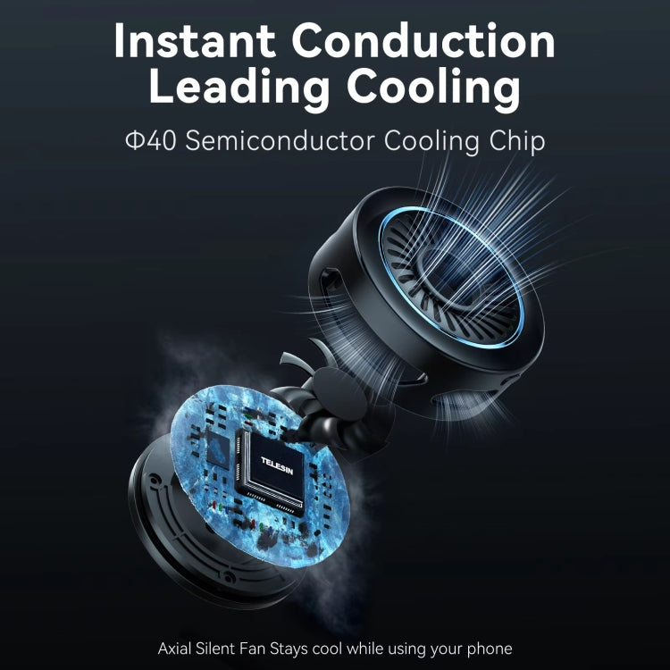 TELESIN Magnetic Phone Cooler Radiator For Live Streaming, With Wireless Charging, Without Wireless Charging