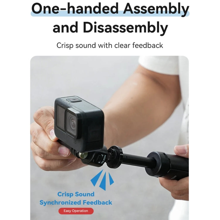 TELESIN Mini Selfie Stick Quick Release Tripod 15-40cm Adjustable Bracket For Sports Camera, S1-MNP-02