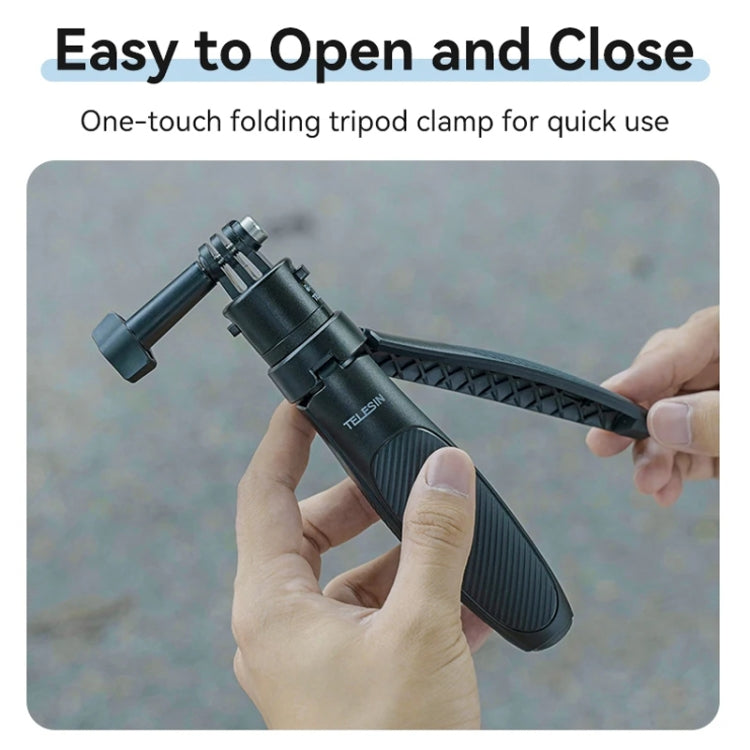 TELESIN Mini Selfie Stick Quick Release Tripod 15-40cm Adjustable Bracket For Sports Camera, S1-MNP-02