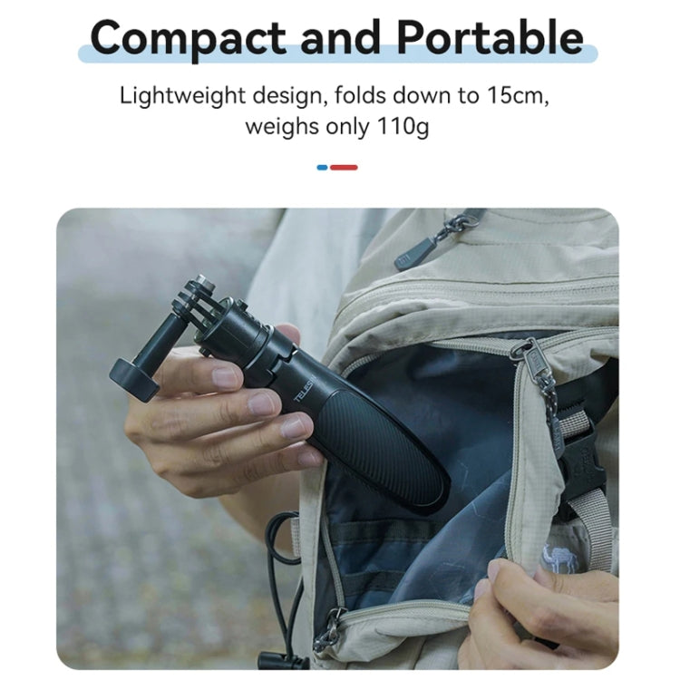 TELESIN Mini Selfie Stick Quick Release Tripod 15-40cm Adjustable Bracket For Sports Camera, S1-MNP-02