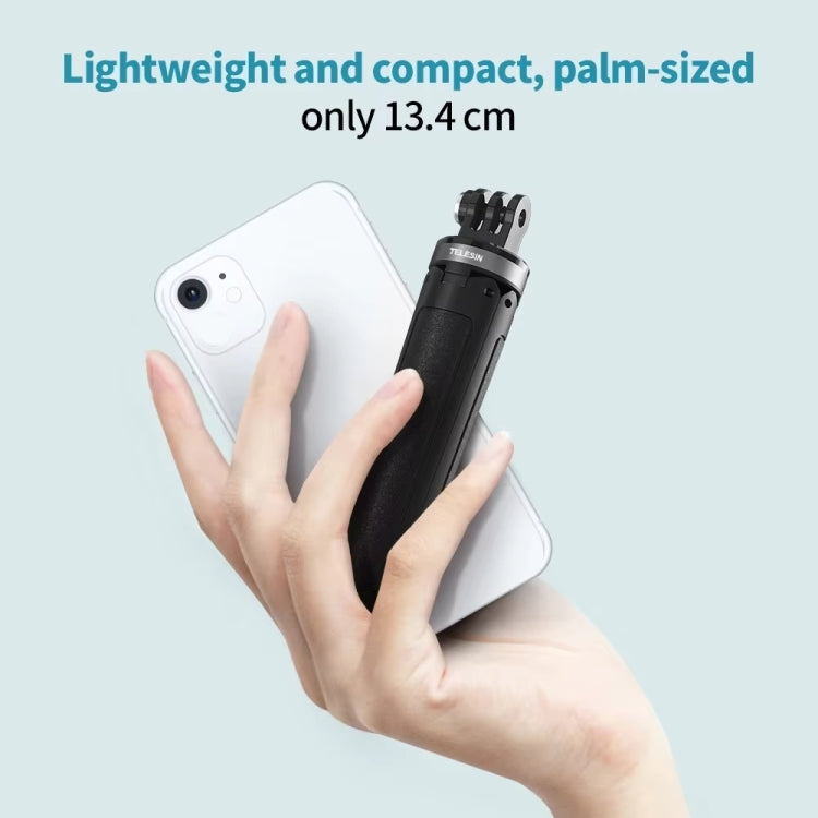 TELESIN  Universal Mini Desktop Selfie Tripod for Sports Camera 13.4-25.5cm Height Adjustable, GP-MNP-092-X