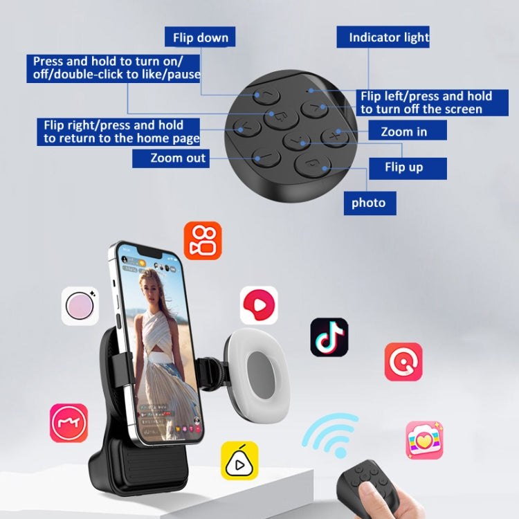 Phone Camera Grip With Cold Shoe Mount and Bluetooth Remote Control, Without Fill Light, With Fill Light
