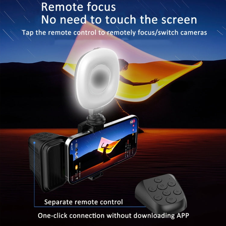 Phone Camera Grip With Cold Shoe Mount and Bluetooth Remote Control, Without Fill Light, With Fill Light