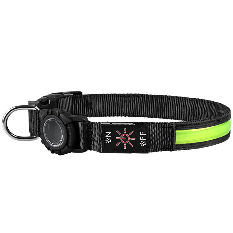 For AirTag 2nd Gen / AirTag 1st Gen Dog Collar LED Waterproof Quick Release Collar, S, M, L