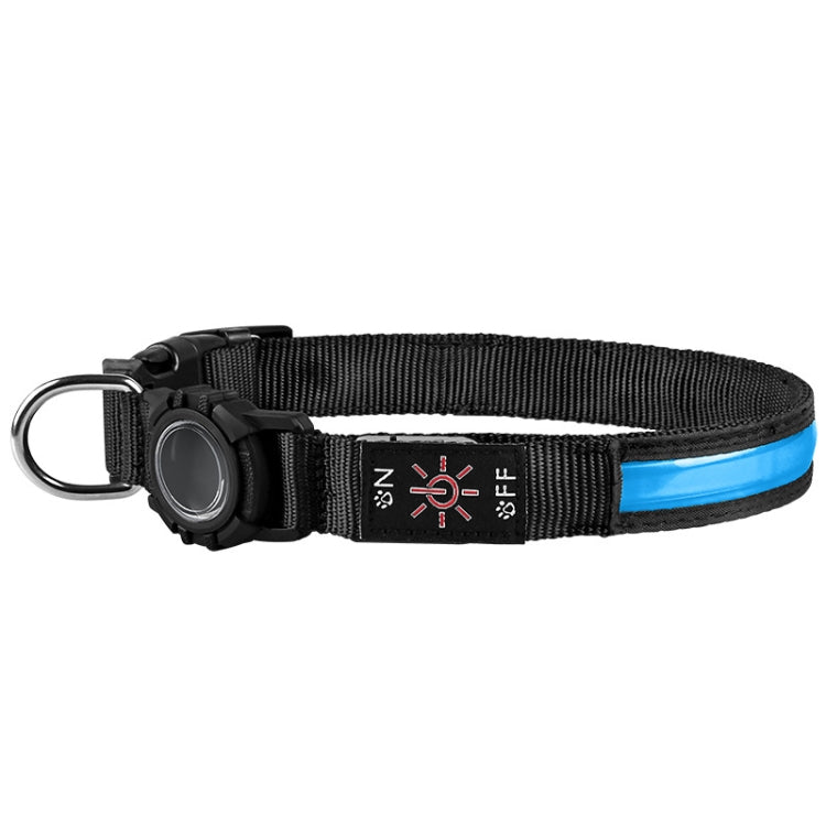For AirTag 2nd Gen / AirTag 1st Gen Dog Collar LED Waterproof Quick Release Collar, S, M, L
