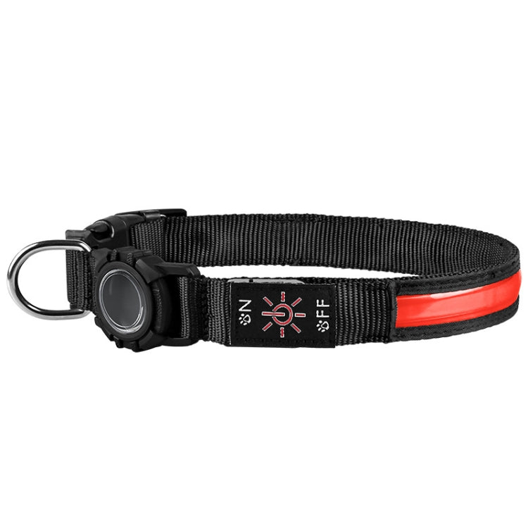For AirTag 2nd Gen / AirTag 1st Gen Dog Collar LED Waterproof Quick Release Collar, S, M, L