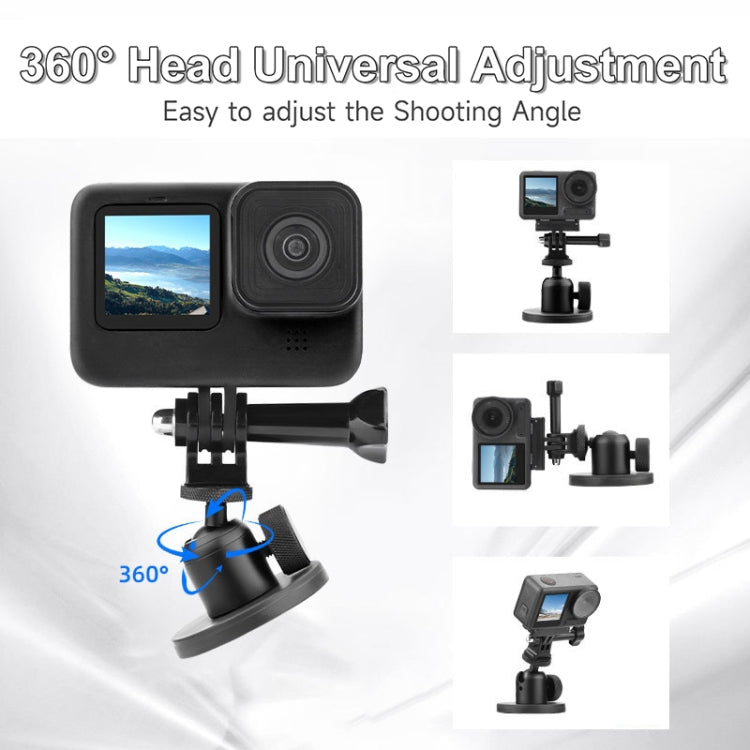 Magnetic Aluminum Alloy Ball Head Mount for Sports Cameras and Mobile Phones