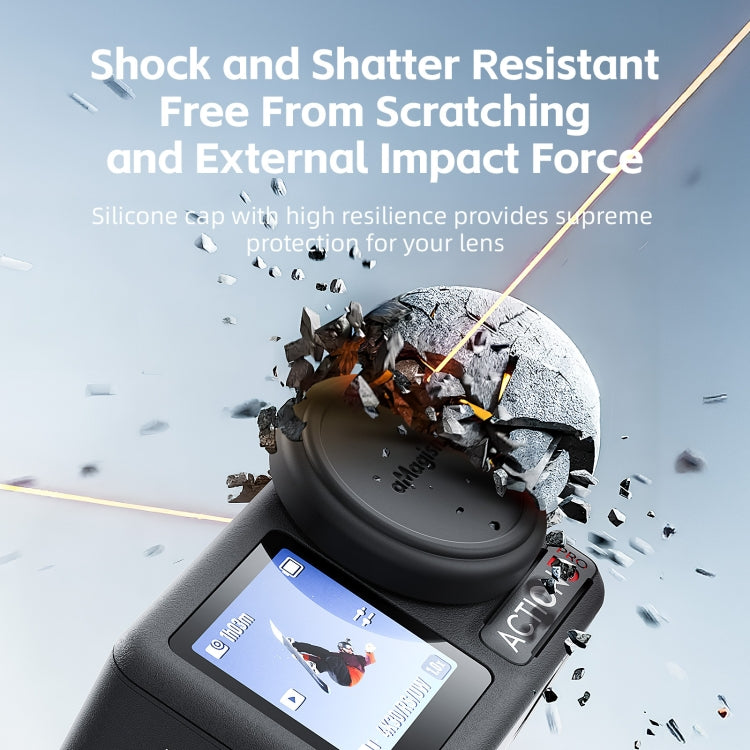 For DJI Osmo Action 5 Pro / 4 / 3 aMagisn Silicone Lens Protective Cover