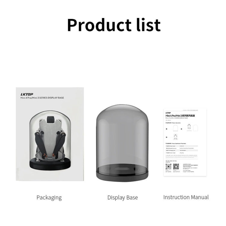 For DJI Mini 4 Pro / 3 / 3 Pro LKTOP Display Base Dustproof Display Stand