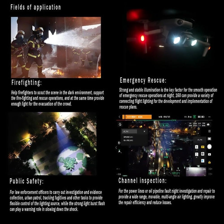 CZI LP35 Searchlight And Broadcasting System For DJI M350RTK Drone, LP35