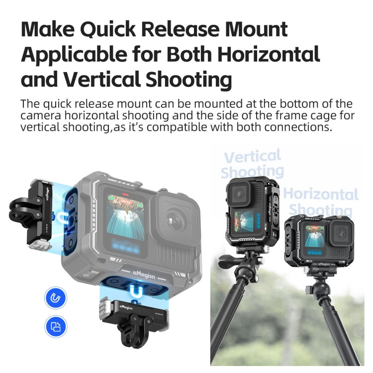 AMagisn Upgrade Ver Metal Rabbit Cage For GoPro HERO13 Black / HERO12 Black / HERO11 Black / HERO10 Black / HERO9 Black, AP10