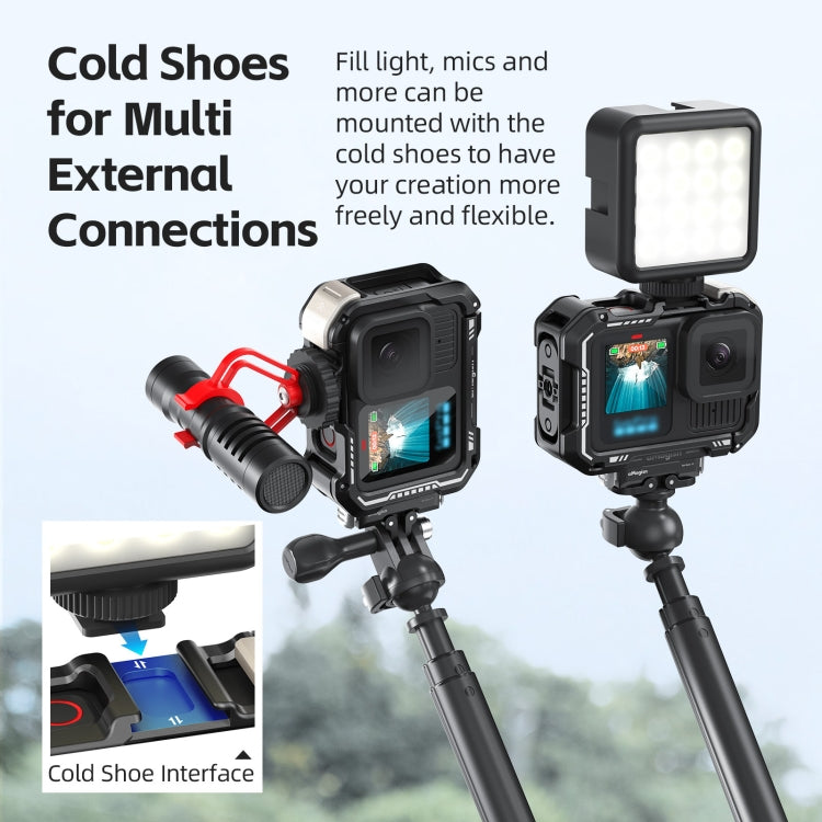 AMagisn Upgrade Ver Metal Rabbit Cage For GoPro HERO13 Black / HERO12 Black / HERO11 Black / HERO10 Black / HERO9 Black, AP10