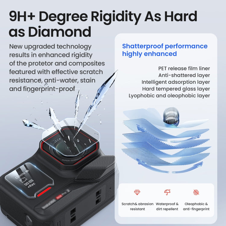 For Insta360 Ace Pro 2 aMagisn Tempered Glass Screen Protector, 1 Set, 2 Sets