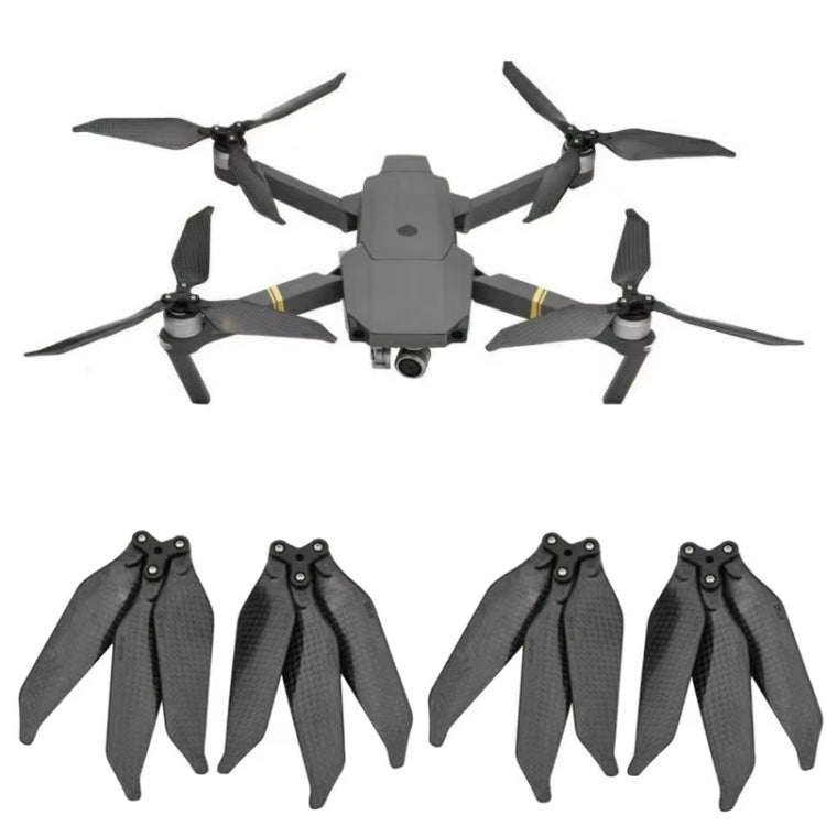 For DJI Mavic 2 Pro / Zoom 8743F Carbon Fiber Three-blade Propeller, 1pair, 2pairs