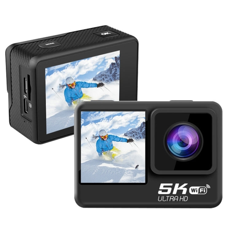 5K/30FPS WIFI HD Anti-Shake Remote Touch Dual-Screen IP68 Waterproof Sports Camera, Microphone Version