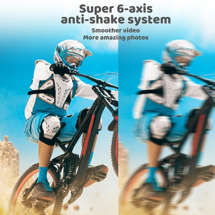 5K/30FPS WIFI HD Anti-Shake Remote Touch Dual-Screen IP68 Waterproof Sports Camera, Microphone Version