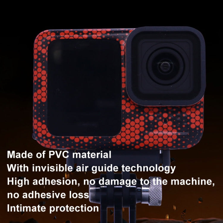 For GOPro HERO13 Black Camera Stickers Body Protective Film, 01 Watercolor, 08 Circuit White, 09 Circuit Black, 10 Circuit Dark Gold, 11 Circuit Red, 12 Circuit Blue, 13 Snake Scale Black, 14 Snake Scale White, 15 Snake Scale Gold, 16 Snake Scale Green...