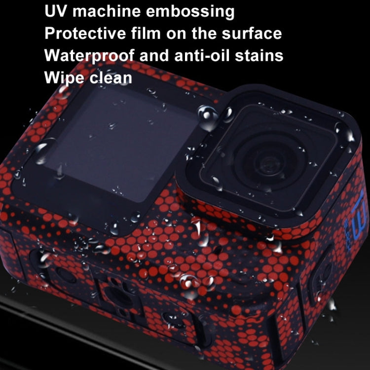 For GOPro HERO13 Black Camera Stickers Body Protective Film, 01 Watercolor, 08 Circuit White, 09 Circuit Black, 10 Circuit Dark Gold, 11 Circuit Red, 12 Circuit Blue, 13 Snake Scale Black, 14 Snake Scale White, 15 Snake Scale Gold, 16 Snake Scale Green...