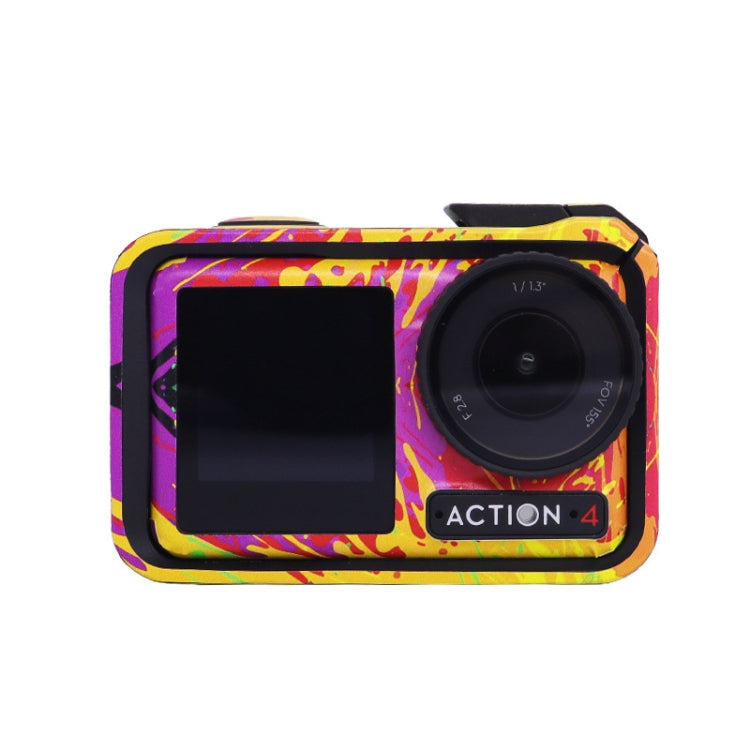 For DJI Action 4 Motion Camera Stickers All Inclusive Photo Frame Color Changing Stickers Accessories, AC4-01, AC4-08 Circuit White, AC4-09 Circuit Black, AC4-10 Circuit Dark Gold, AC4-11 Circuit Red, AC4-12 Circuit Blue, AC4-13 Snake Scale Black������...