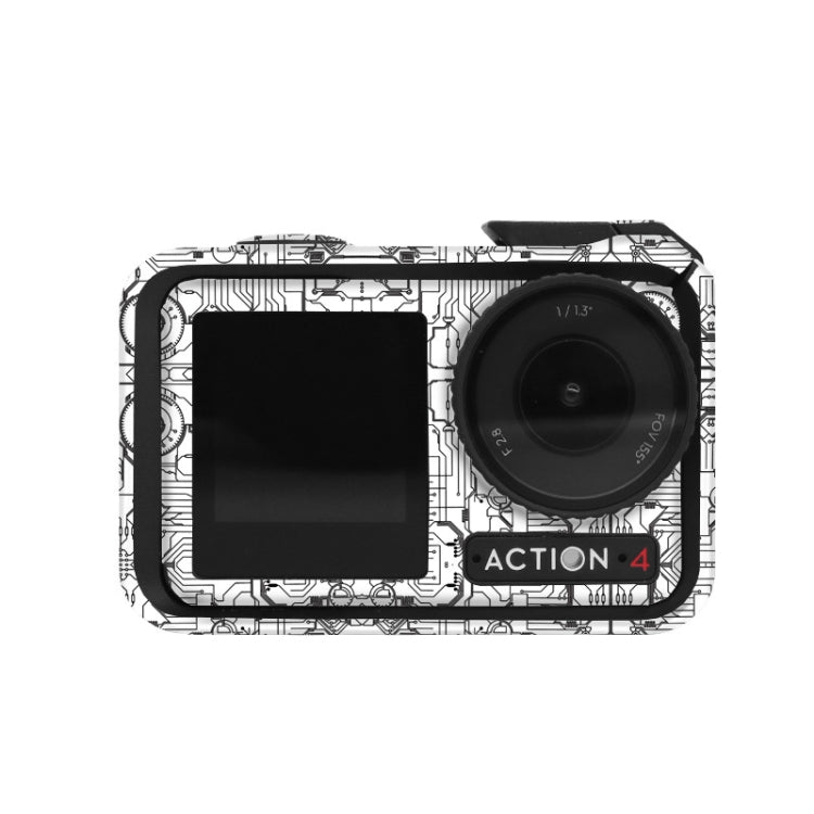 For DJI Action 4 Motion Camera Stickers All Inclusive Photo Frame Color Changing Stickers Accessories, AC4-01, AC4-08 Circuit White, AC4-09 Circuit Black, AC4-10 Circuit Dark Gold, AC4-11 Circuit Red, AC4-12 Circuit Blue, AC4-13 Snake Scale Black      ...