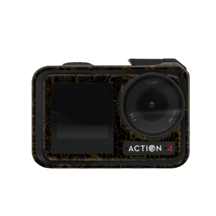 For DJI Action 4 Motion Camera Stickers All Inclusive Photo Frame Color Changing Stickers Accessories, AC4-01, AC4-08 Circuit White, AC4-09 Circuit Black, AC4-10 Circuit Dark Gold, AC4-11 Circuit Red, AC4-12 Circuit Blue, AC4-13 Snake Scale Black������...