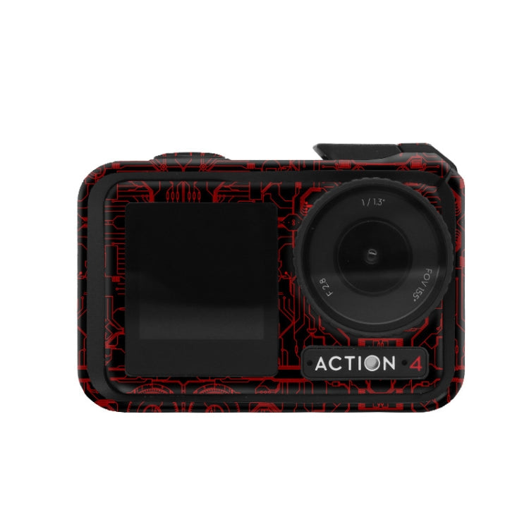For DJI Action 4 Motion Camera Stickers All Inclusive Photo Frame Color Changing Stickers Accessories, AC4-01, AC4-08 Circuit White, AC4-09 Circuit Black, AC4-10 Circuit Dark Gold, AC4-11 Circuit Red, AC4-12 Circuit Blue, AC4-13 Snake Scale Black������...