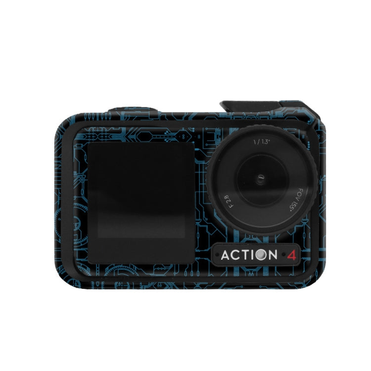 For DJI Action 4 Motion Camera Stickers All Inclusive Photo Frame Color Changing Stickers Accessories, AC4-01, AC4-08 Circuit White, AC4-09 Circuit Black, AC4-10 Circuit Dark Gold, AC4-11 Circuit Red, AC4-12 Circuit Blue, AC4-13 Snake Scale Black������...