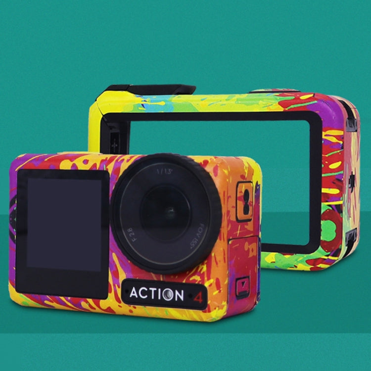 For DJI Action 4 Motion Camera Stickers All Inclusive Photo Frame Color Changing Stickers Accessories, AC4-01, AC4-08 Circuit White, AC4-09 Circuit Black, AC4-10 Circuit Dark Gold, AC4-11 Circuit Red, AC4-12 Circuit Blue, AC4-13 Snake Scale Black������...
