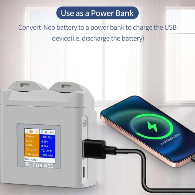 For DJI Neo Drone YX Color Screen Battery Charger Charge 2 Batteries, 2-Channel Color Screen