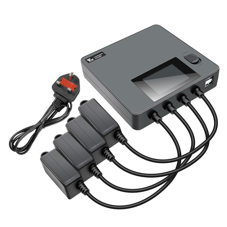 For DJI Mini 4 Pro / Mini 3 Pro / Mini 3 Color Screen Digital Display Four-Way Charger Battery Manager, US Plug, EU Plug, AU Plug, UK Plug