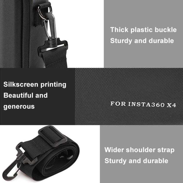 For Insta360 X4 BKANO INX4-002 Shoulder Handheld Storage Bag Crossbody Bag, INX4-002