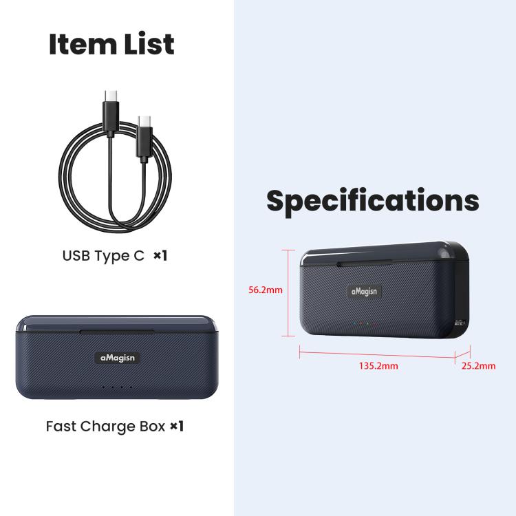 For Insta360 Ace Pro 2 Battery aMagisn Fast Charging Box Charger Storage Compartment